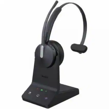 Front. Yealink - Yealink WH64 Headset - Microsoft Teams Certification - Mono - Wireless - Bluetooth/DECT - 20 Hz to 20 kHz - Black.