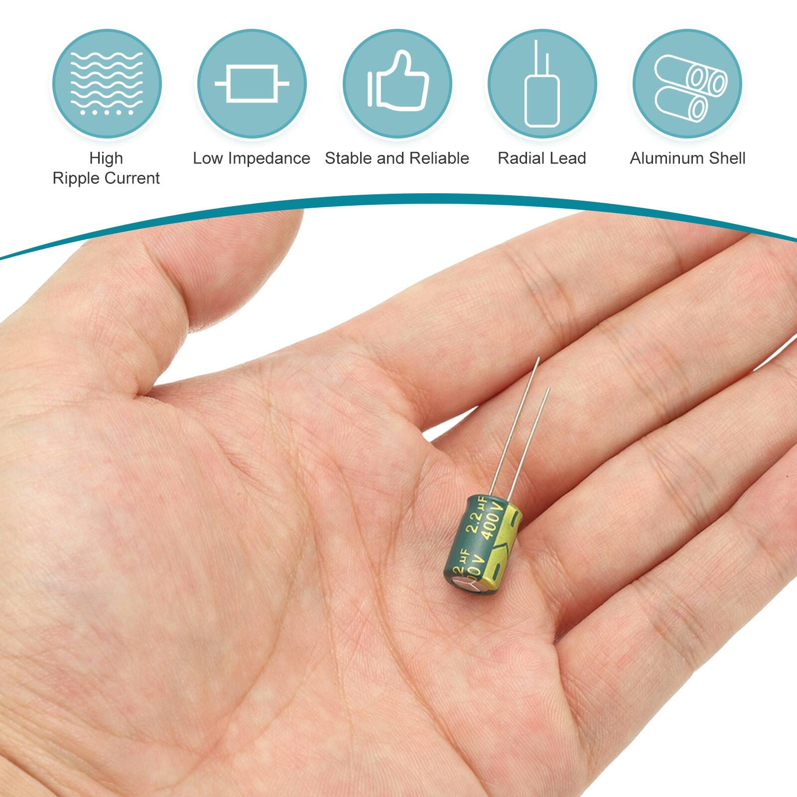 High Ripple Current Low Impedance Stable and Reliable Radial Lead Aluminum Shell 2.2uF 400V 2NF
