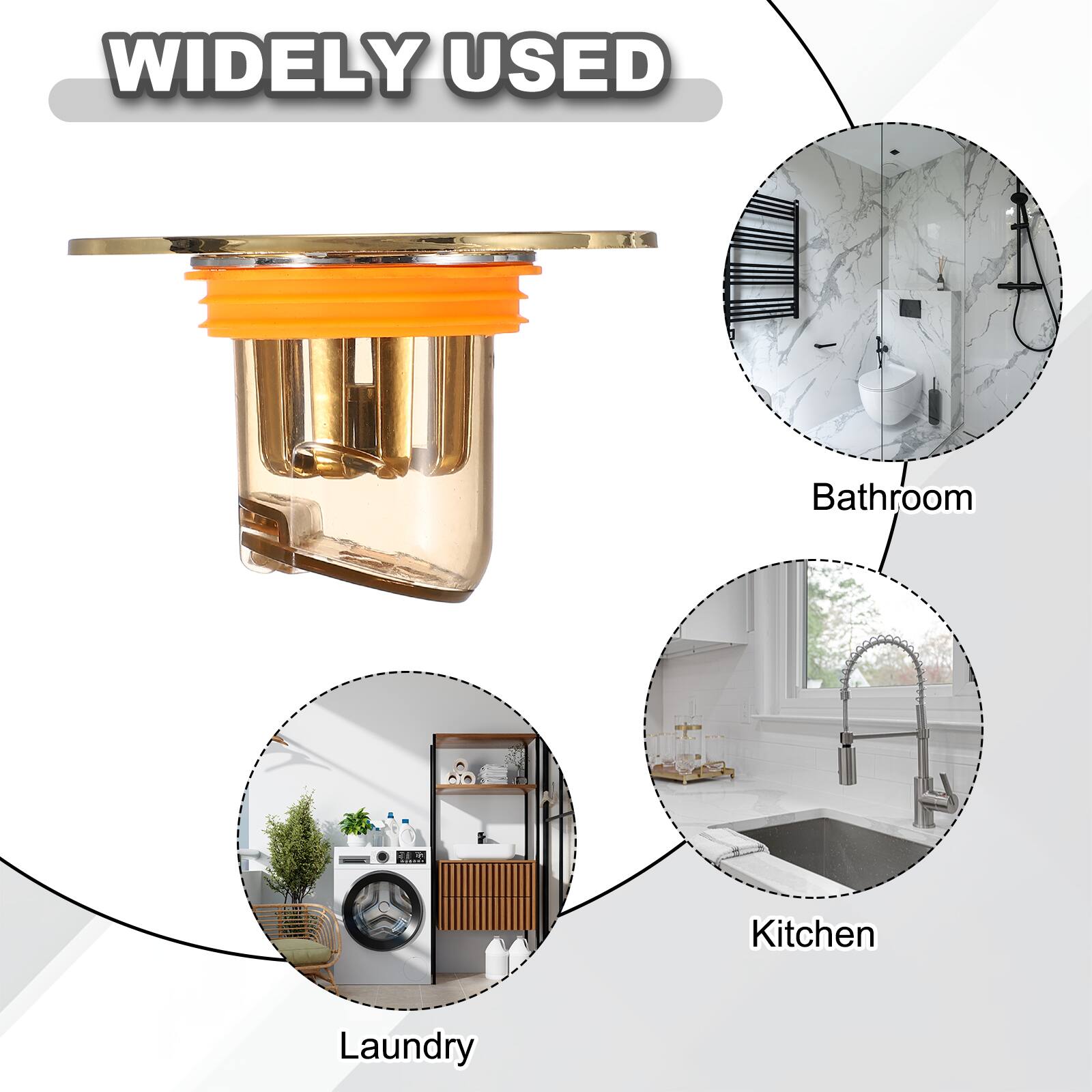 WIDELY USED

- Bathroom
- Kitchen
- Laundry