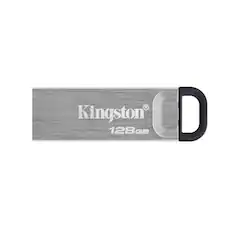 Front. Kingston - DataTraveler Kyson 128GB High Performance USB 3.2 Gen 1 Metal USB Flash Drive DTKN/128GB.