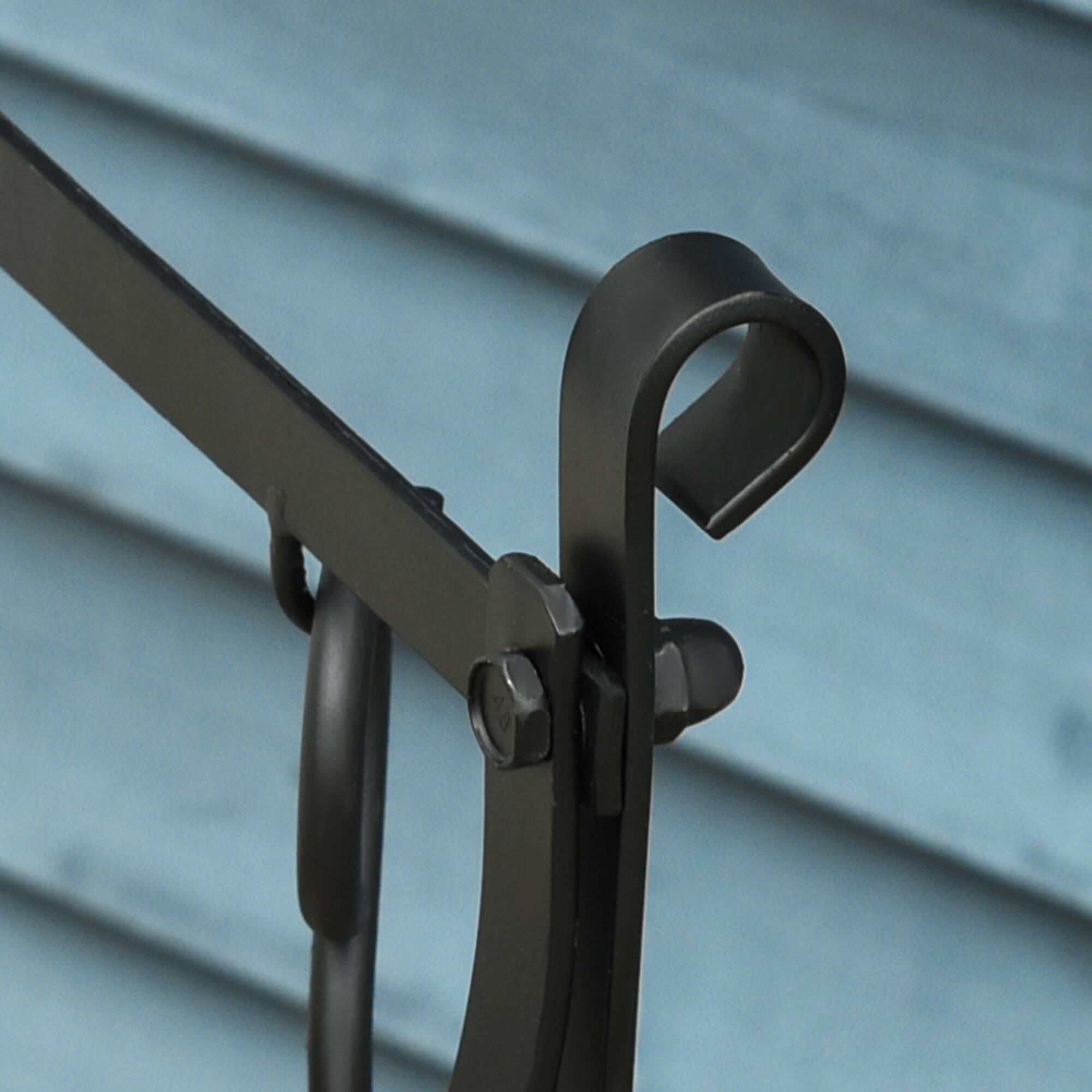 Alt View 4. TinyHomie - Firewood Rack Fireplace Tools Indoor Outdoor 2 Tiers Fireplace Wood Stove Hearth Fire Pit Black.