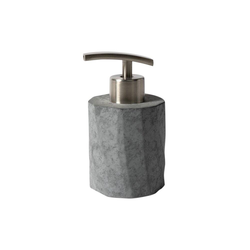 Back. Alfi - 4 Piece Solid Concrete Gray Matte Bathroom Accessory Set - Gray.
