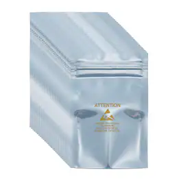 Unique Bargains - Anti Static Bag 2.8"x4.3", Resealable ESD Shielding, with Labels, for HDD/SSD/Electronics, 100pcs - Silver Gray
