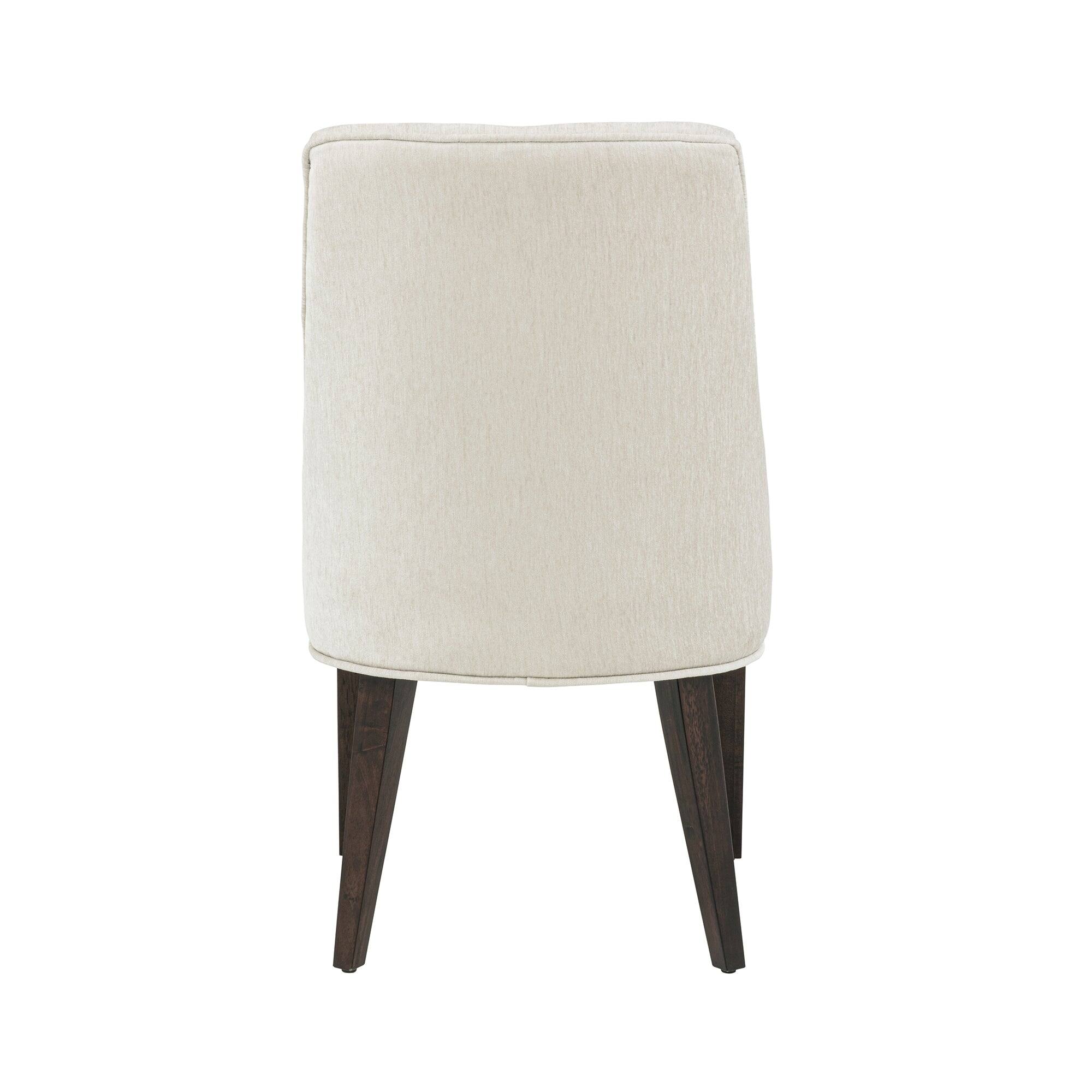 Alt View 4. Manhattan Comfort - Beever Modern Wood Chenille Dining Chair - Set of 2 - Cream.