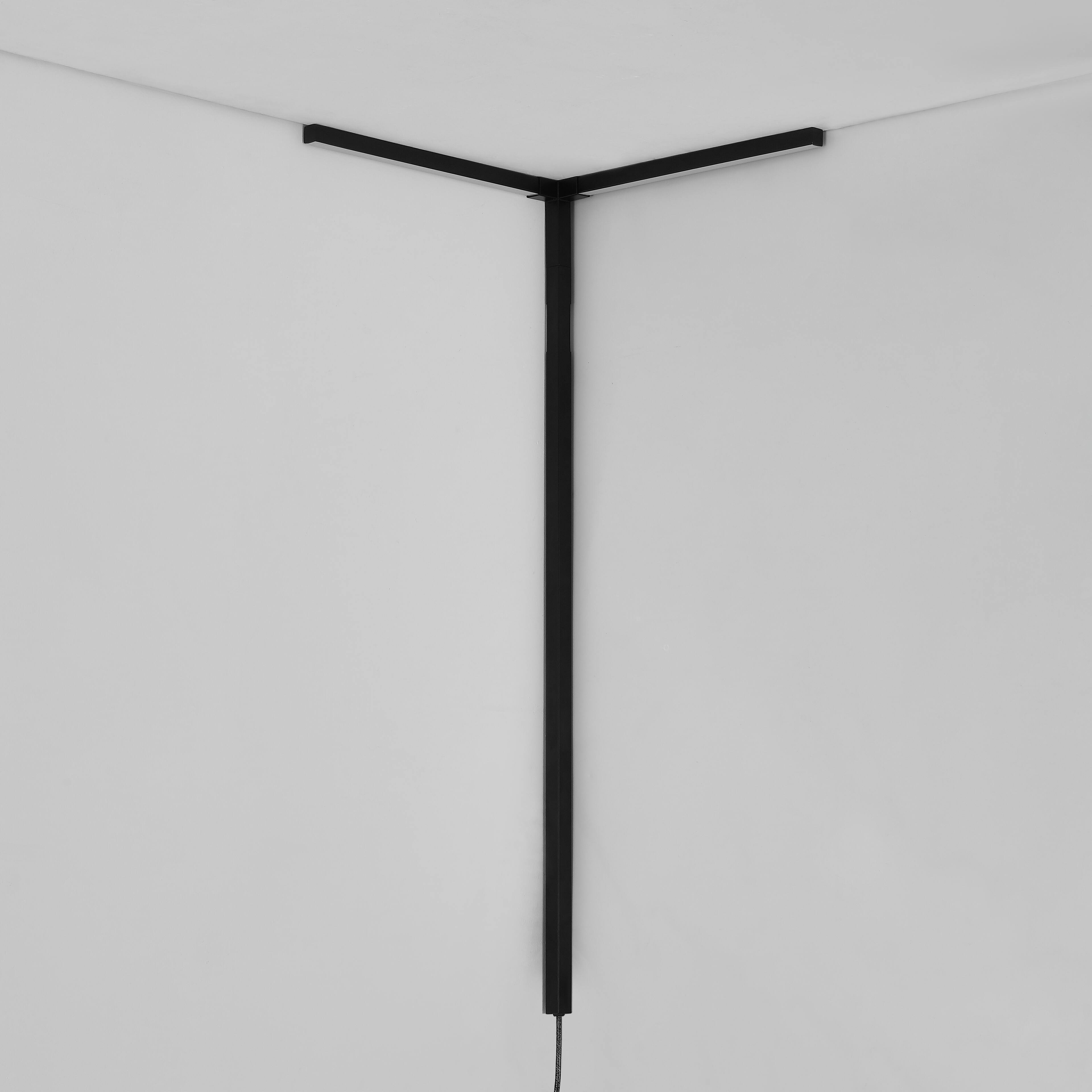 Alt View 7. Jonathan Y - Madsen 18.25" 2-Light Modern Iron Integrated Plug-In LED Sconce for Ceiling Corner with App/Remote Controllers, Black - Black.