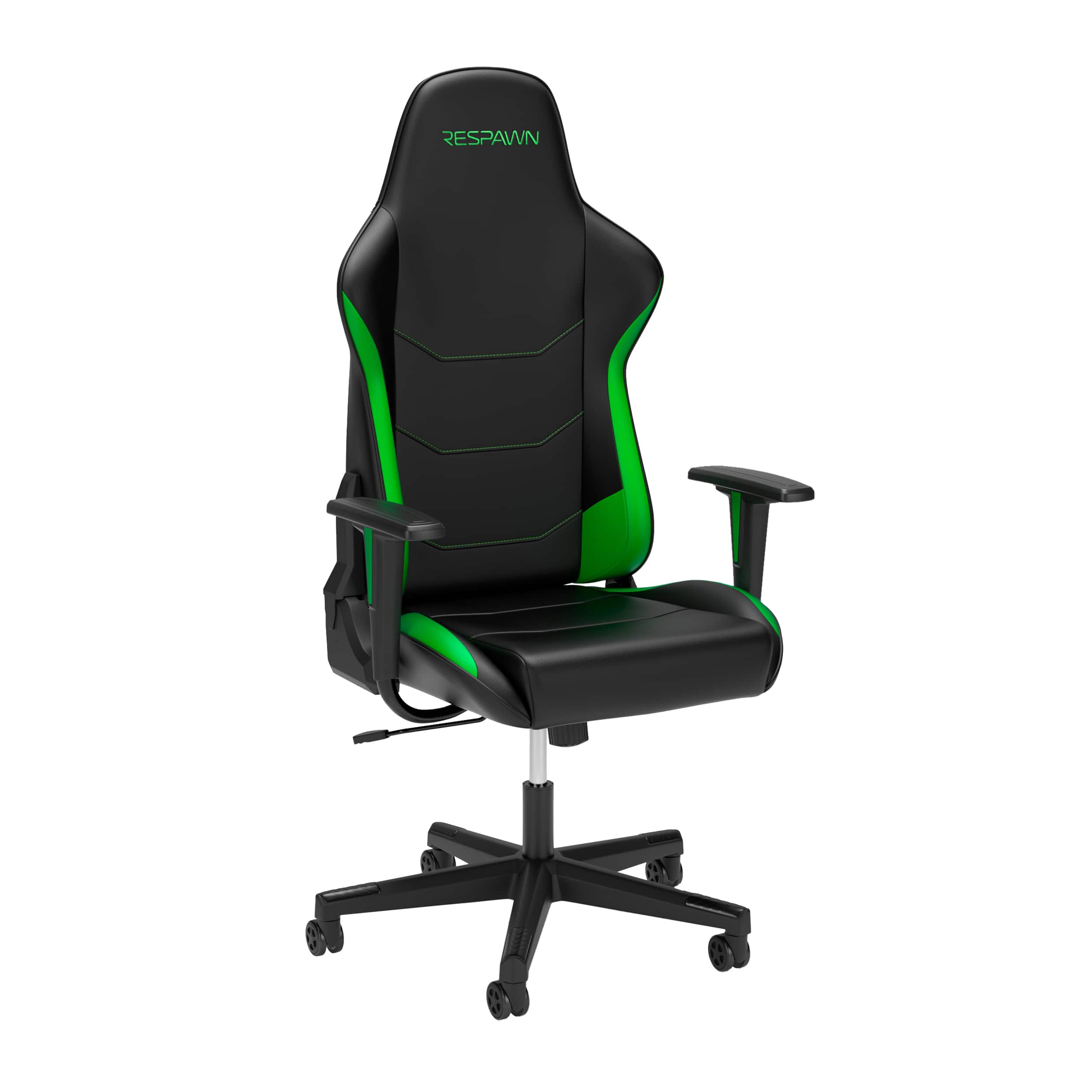 Front. Respawn Products - RESPAWN 110 - Ergonomic Gaming Chair, Reclining Office Chair, Heavy Duty, High Back, Racing Style Recliner - Green.