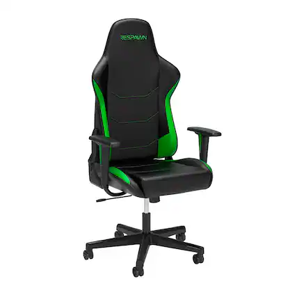 Front. Respawn Products - RESPAWN 110 - Ergonomic Gaming Chair, Reclining Office Chair, Heavy Duty, High Back, Racing Style Recliner - Green.