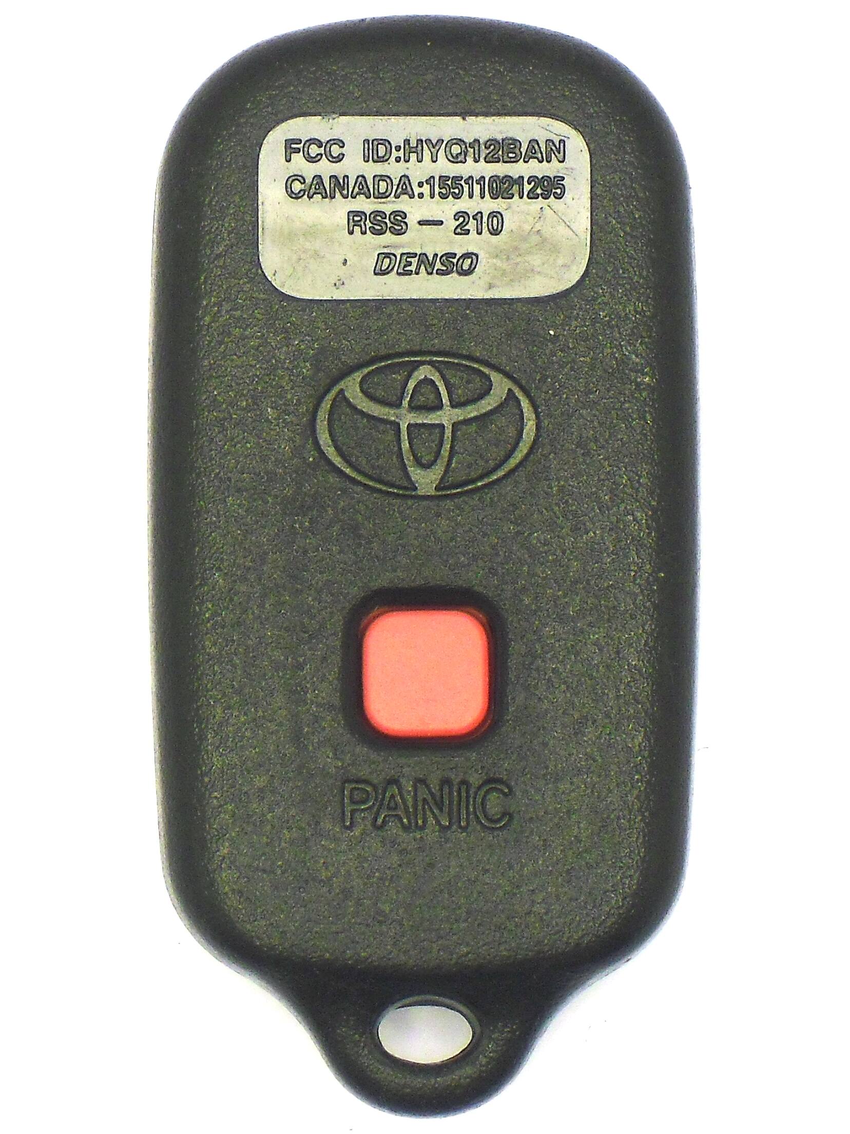 FCC ID: HYQ12BAN  
CANADA: 15511021295  
RSS - 210  
DENSO  
PANIC