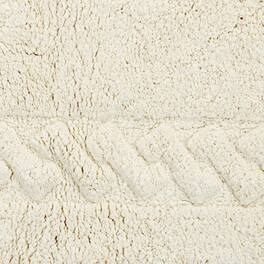 Knightsbridge - Luxurious Chain Border Bath Rug - Cotton Non-Slip - Ivory