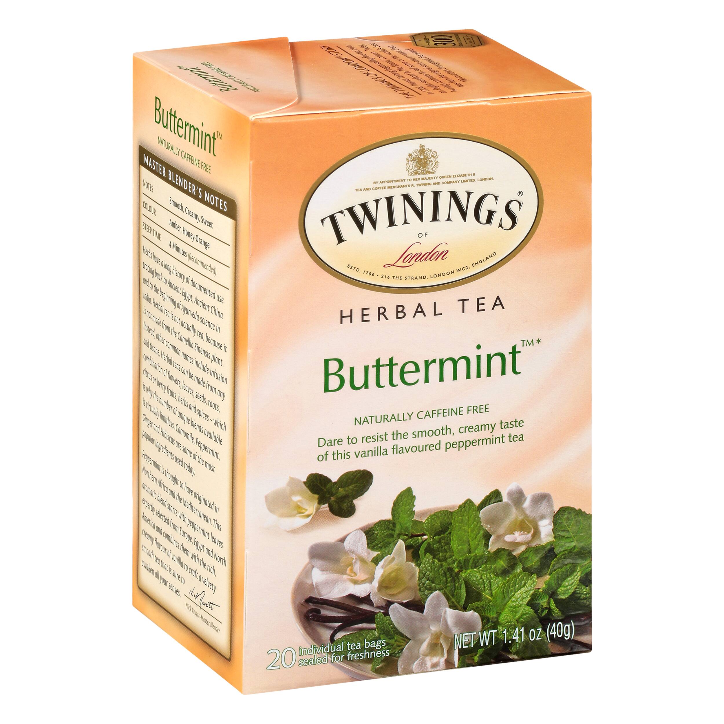 Twinings - Herbal Tea Buttermint - Case of 6 - 20 Bags