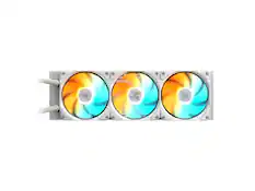 Front. GIGABYTE - gaming 360 ice liquid cpu cooler, 360mm radiator with 3x 120mm low nois - Multicolor.