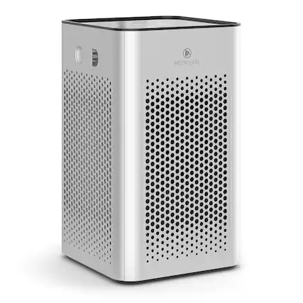Front. Medify Air - Medify MA-25 413 Sq. Ft. Portable Air Purifier with True HEPA H13 Filter - Silver.