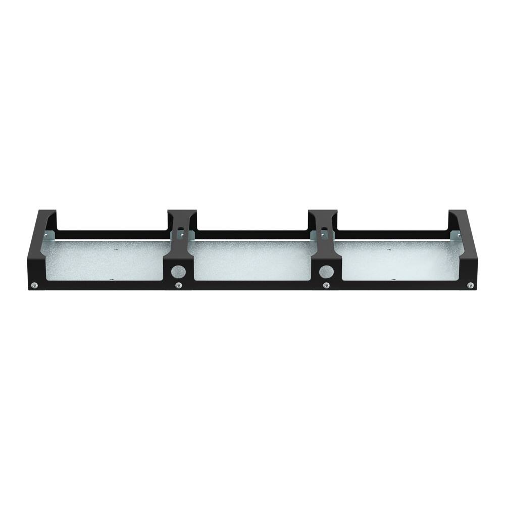 Alt View 2. RackSolutions - RackSolutions 3-Unit Mac Mini Bracket Set for Modular Shelf (M4, 2024) - Black.