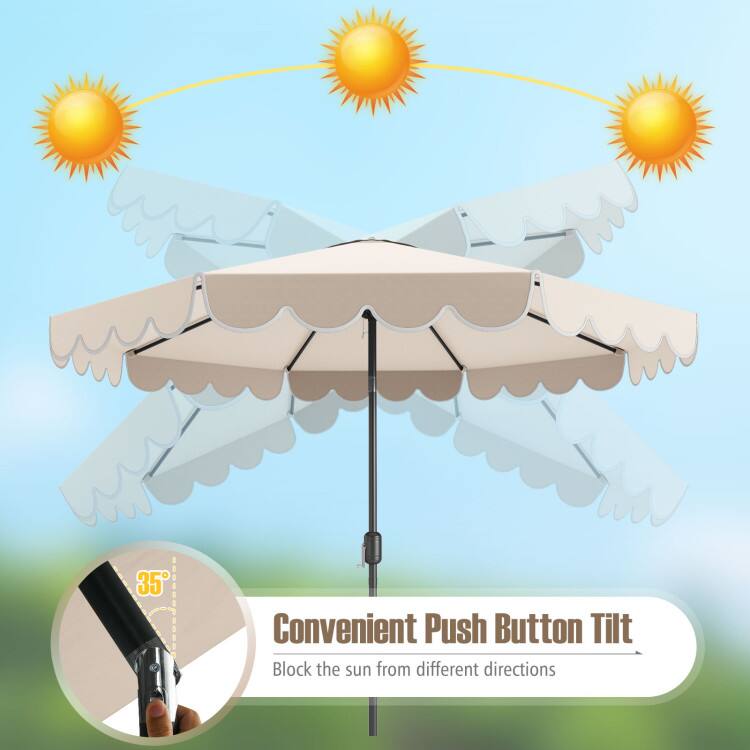 35° Convenient Push Button Tilt  
Block the sun from different directions