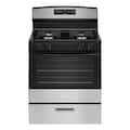Amana - 30 in. Wide 4 burners 5.1 cu. ft. Freestanding Gas Range with Bake Assist Temps - Stainless Steel