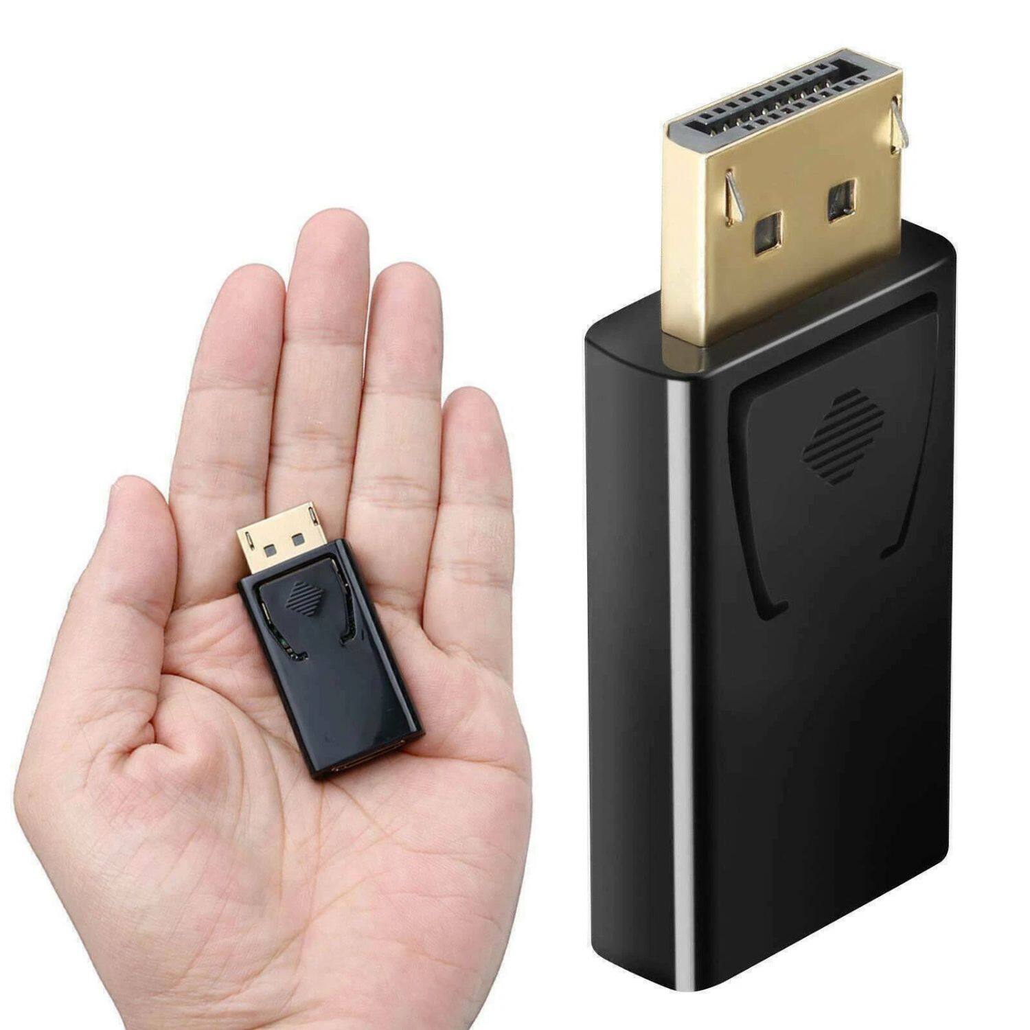 Left. Home Collection - DisplayPort (DP) to HDMI Cable Adapter - Active Converter for PC, Laptop, and Monitor Connection.