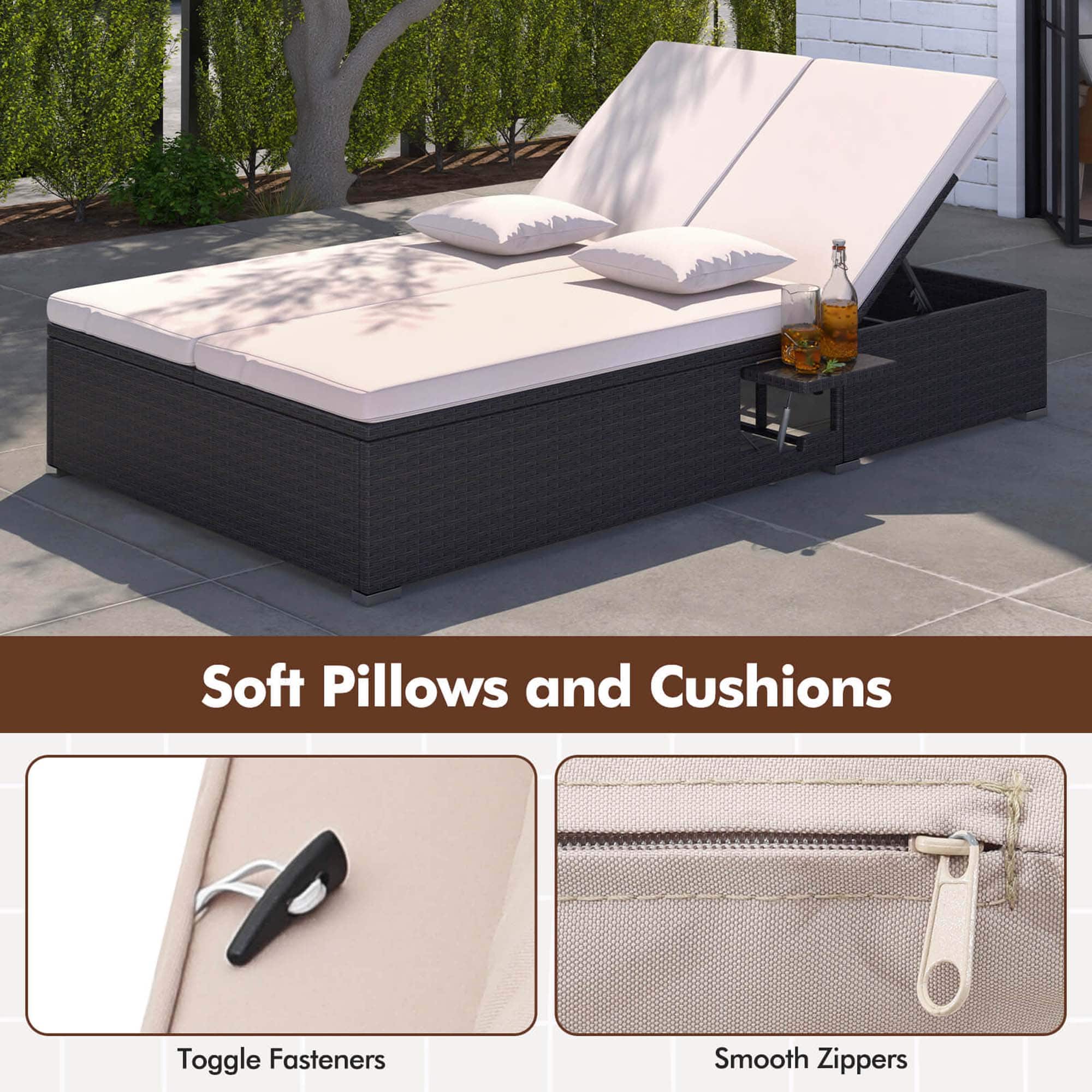 Soft Pillows and Cushions Toggle Fasteners Smooth Zippers