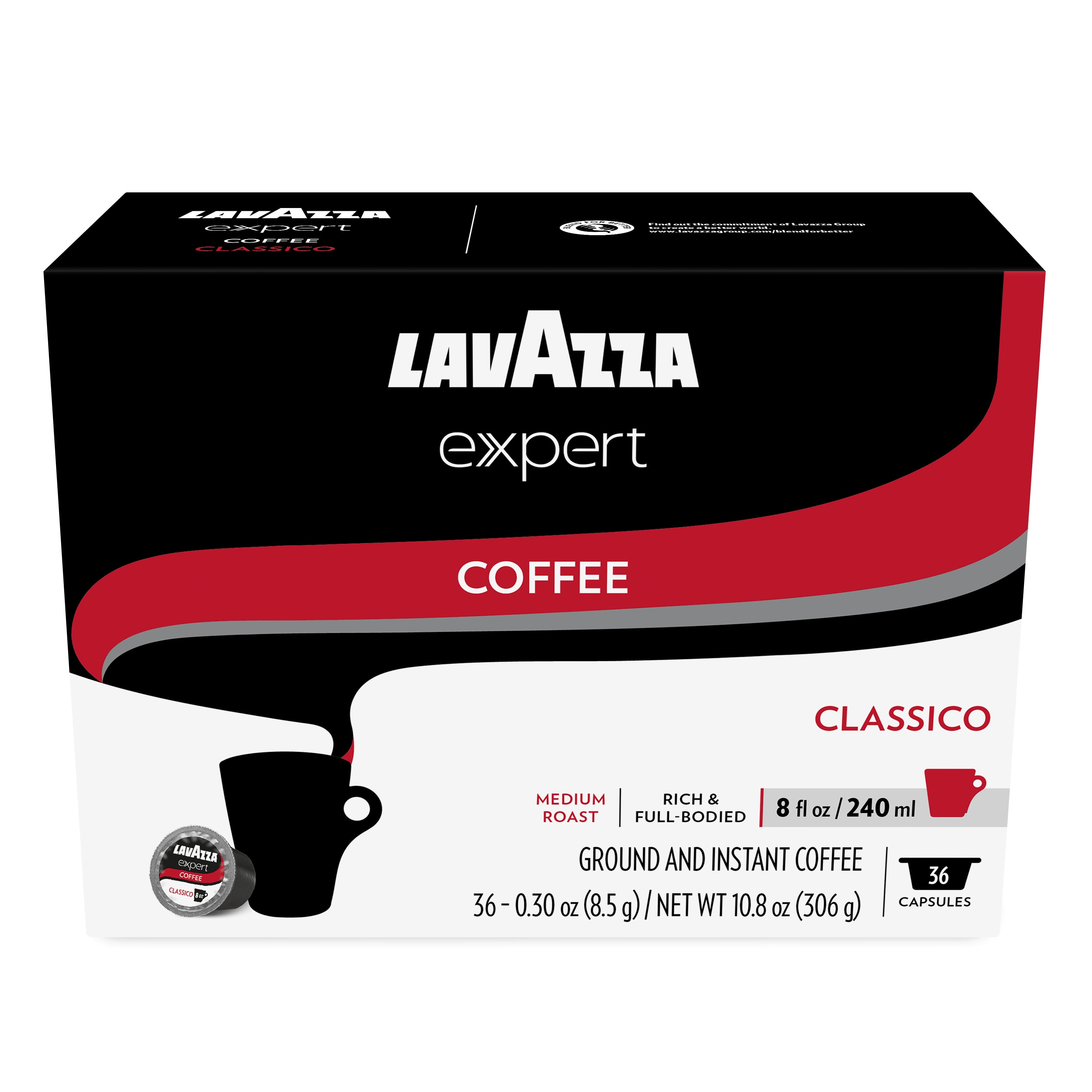 Lavazza - Expert Classico Coffee Capsules, Medium Roast, Arabica/Robusta Blend, Compatible with Classy Plus (72 ct)