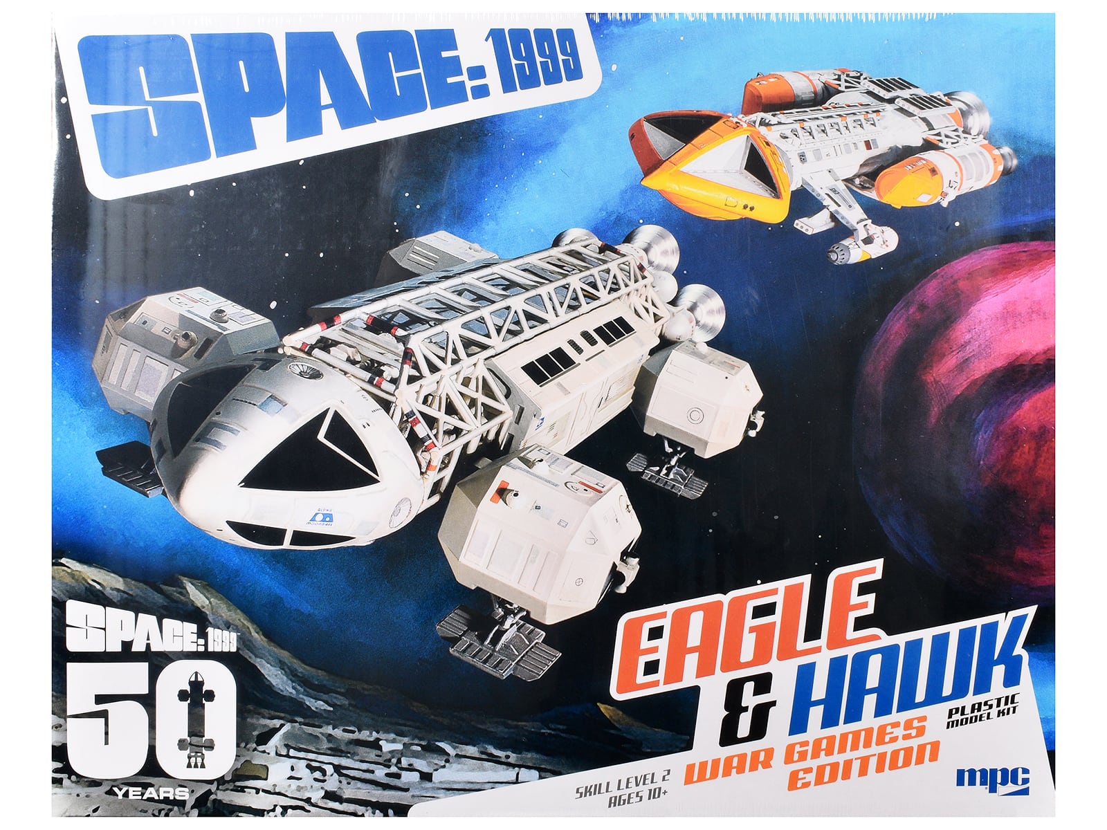 Skill 2 Model Kit Eagle and Hawk War Games Edition "Space: 1999" (1975-1977) TV Series 1/72 Scale Model by MPC - Multi