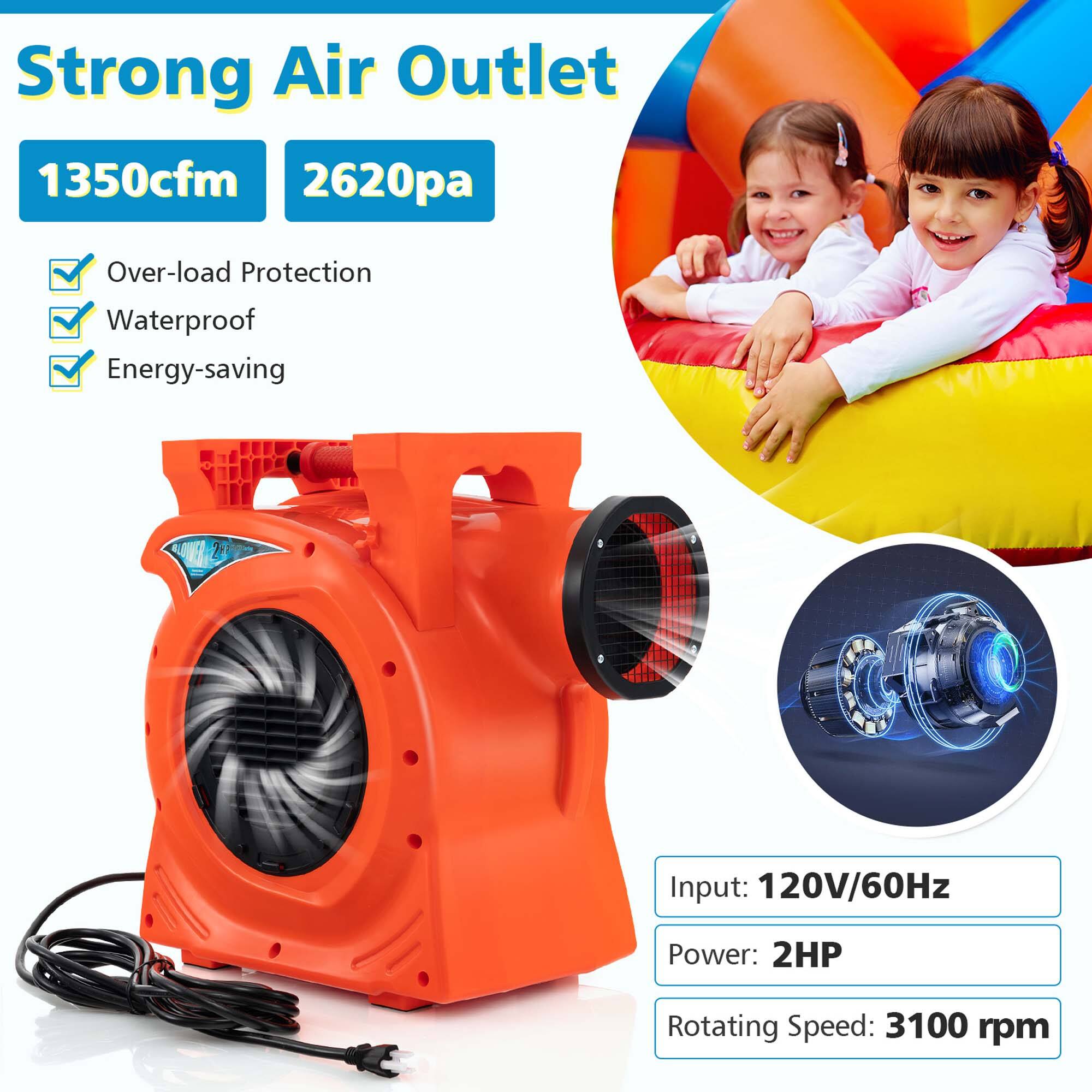 Strong Air Outlet  
1350cfm  
2620pa  

- Over-load Protection  
- Waterproof  
- Energy-saving  

Input: 120V/60Hz  
Power: 2HP  
Rotating Speed: 3100 rpm