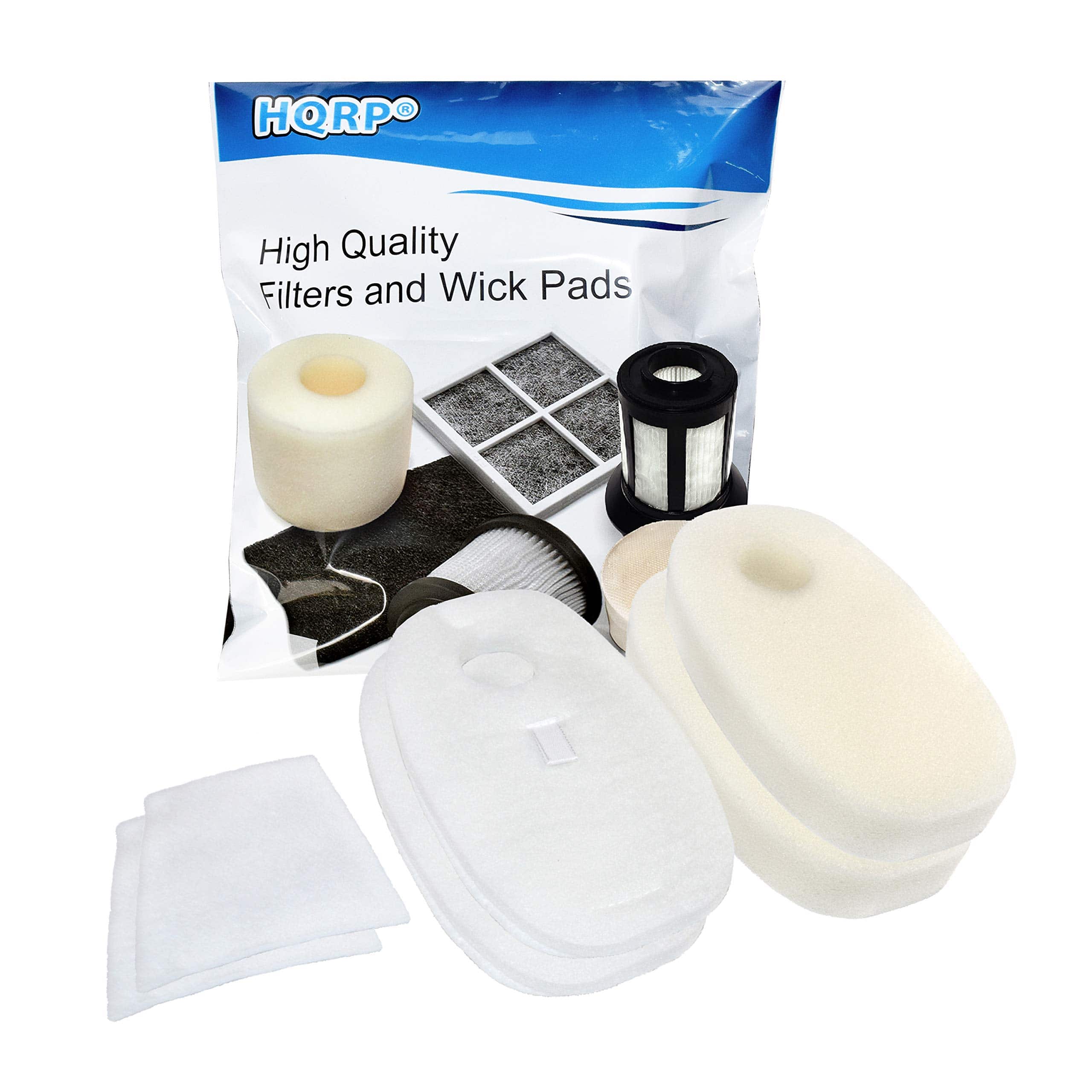 HQRP - 2-Pack Vacuum Filter Kit for Shark Rocket DeluxePro HV319-HV324, HV320 Series, UV422, ZS350, Pre Motor and Post Motor