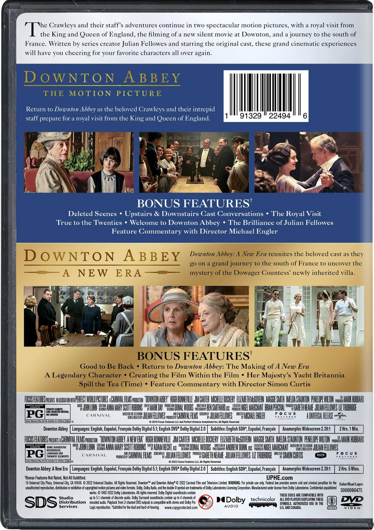 Back. Downton Abbey: The Movie/Downton Abbey: A New Era (DVD Double Feature) [DVD].