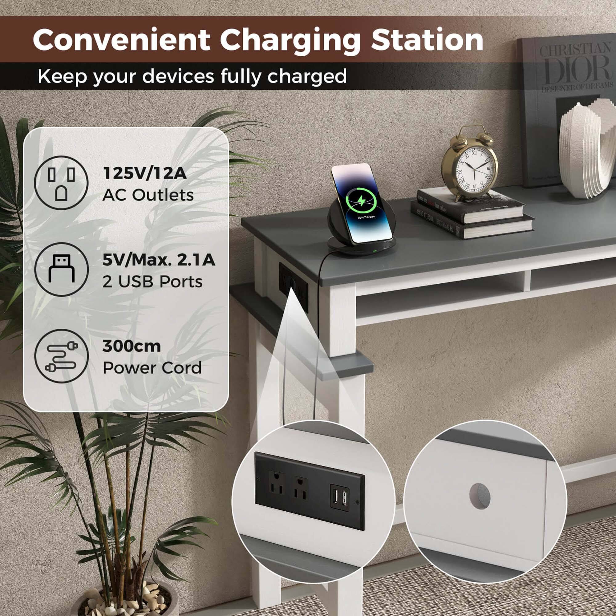 Convenient Charging Station: Keep your devices fully charged.

Features:
- 125V/12A AC Outlets
- 1 USB Port
- 1 4 1e 3  V I C 1 V N 5V/Max. 2.1A
- 300cm Power Cord

Brand: Christian Dior