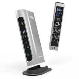 Plugable - 16-in-1 Thunderbolt 4 Dock with 100W Charging, 4K Quad Monitor Setup for Thunderbolt 4 Windows Laptops