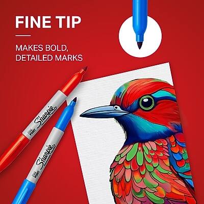 FINE TIP  
MAKES BOLD, DETAILED MARKS