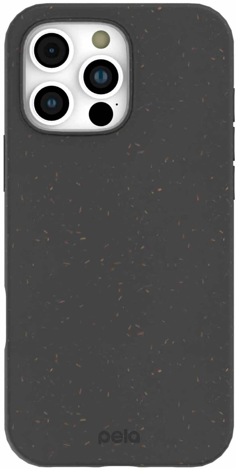 Angle. Pela - Phone Case with MagSafe Module for Apple iPhone 16 Pro Max + Bonus Custom Case Activation Code - Black.