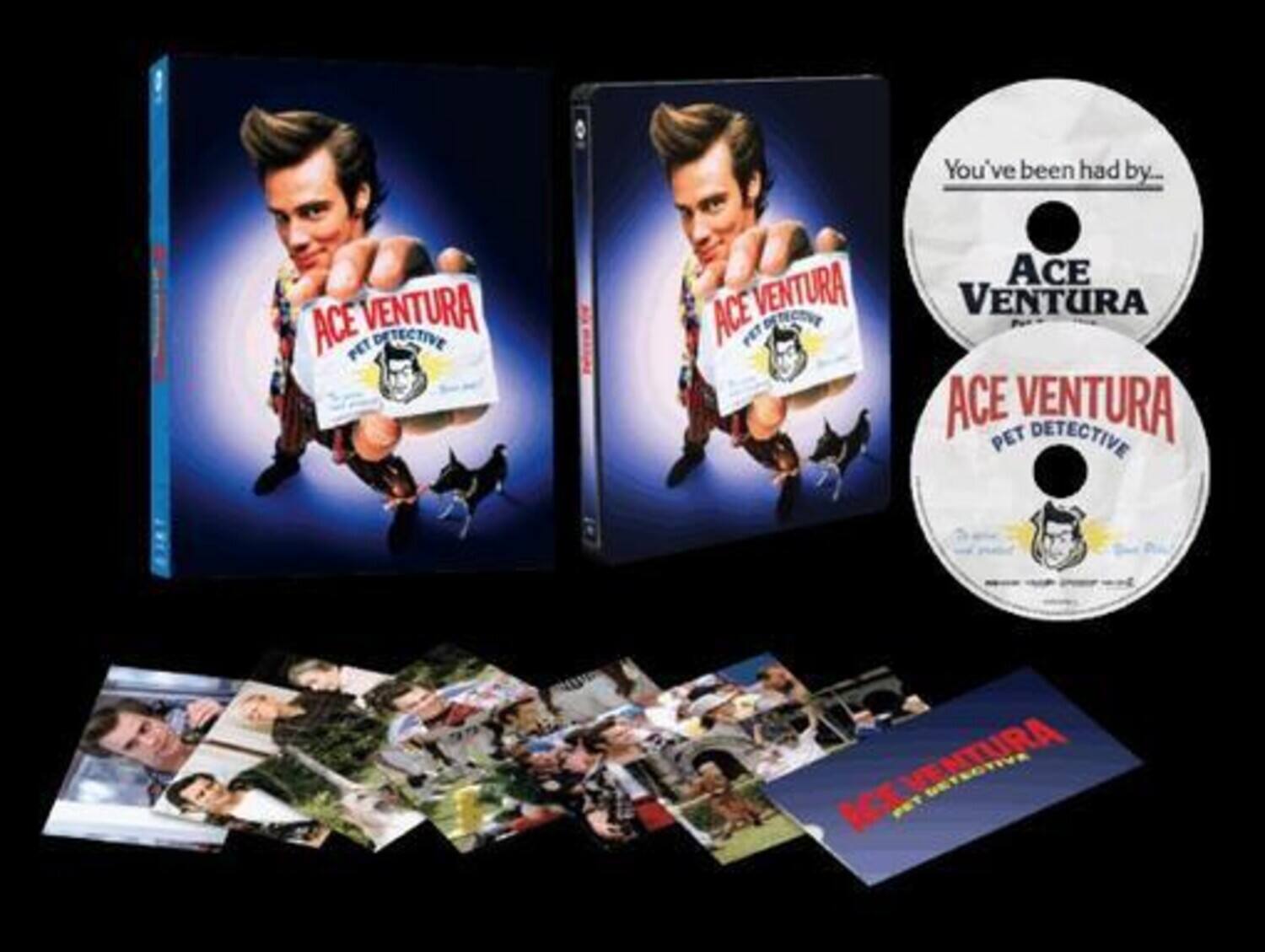 Front. Ace Ventura: Pet Detective (Steelbook)   - 4K Blu-Ray.