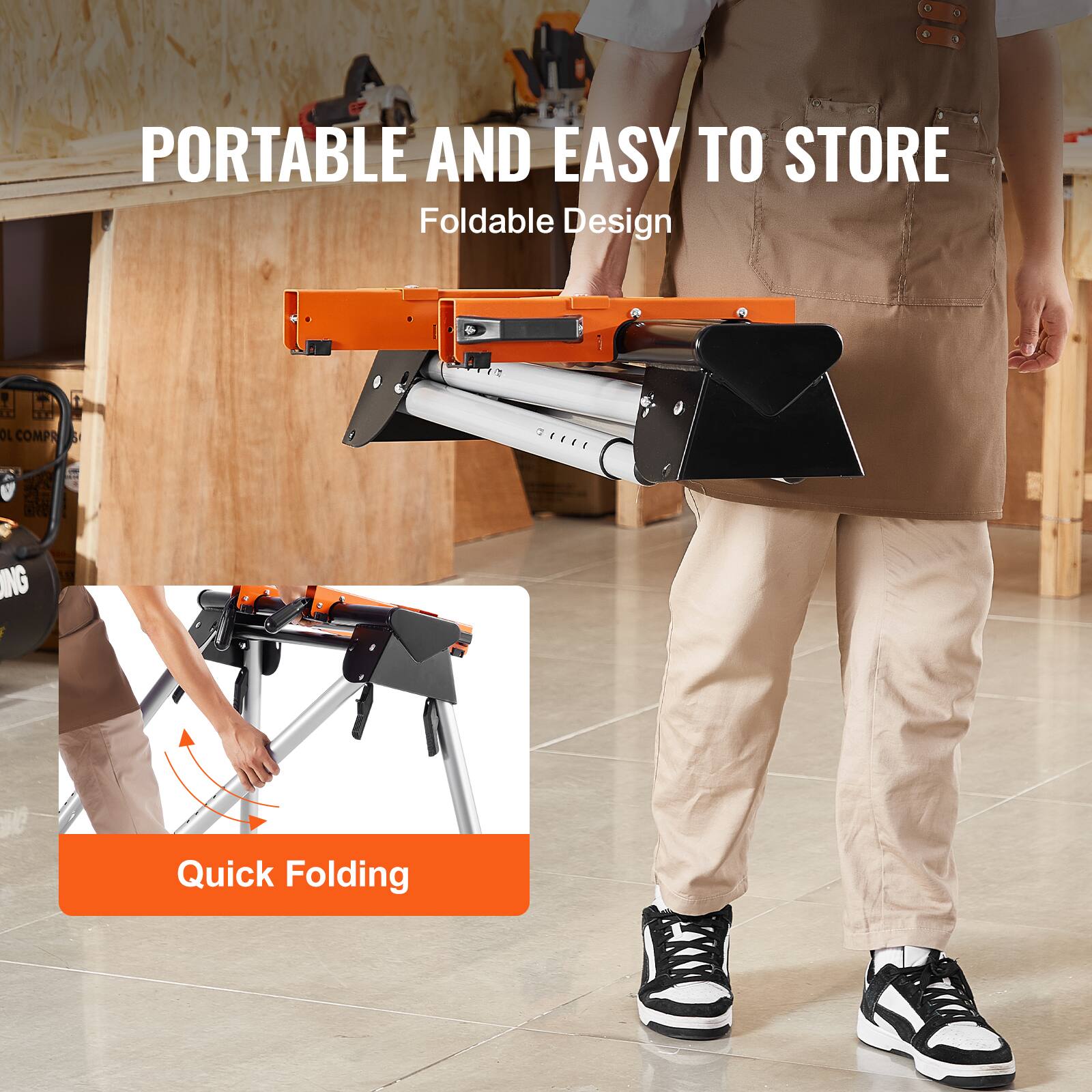 PORTABLE AND EASY TO STORE  
Foldable Design  

Quick Folding