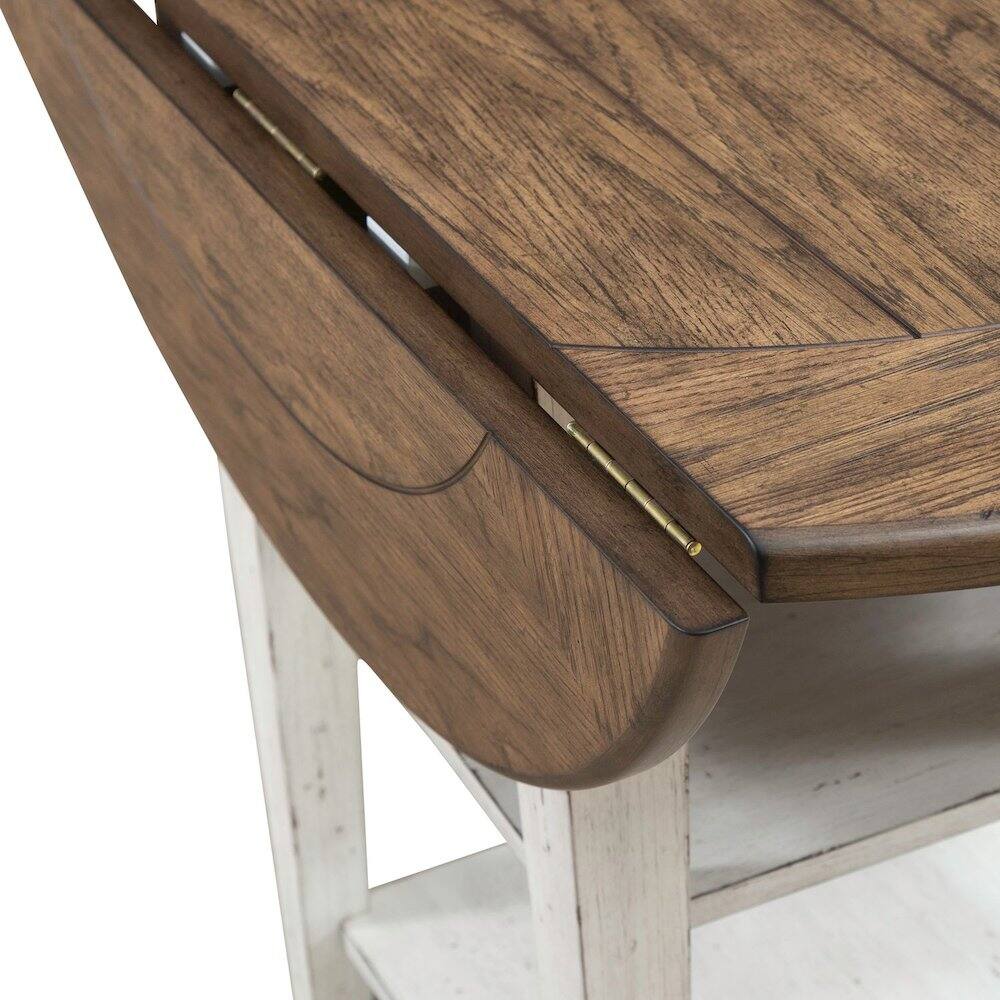 Alt View 4. Liberty Furniture Industries - Al Fresco Drop Leaf Table for Dining Room - Graphite & Whitestone - Grey.