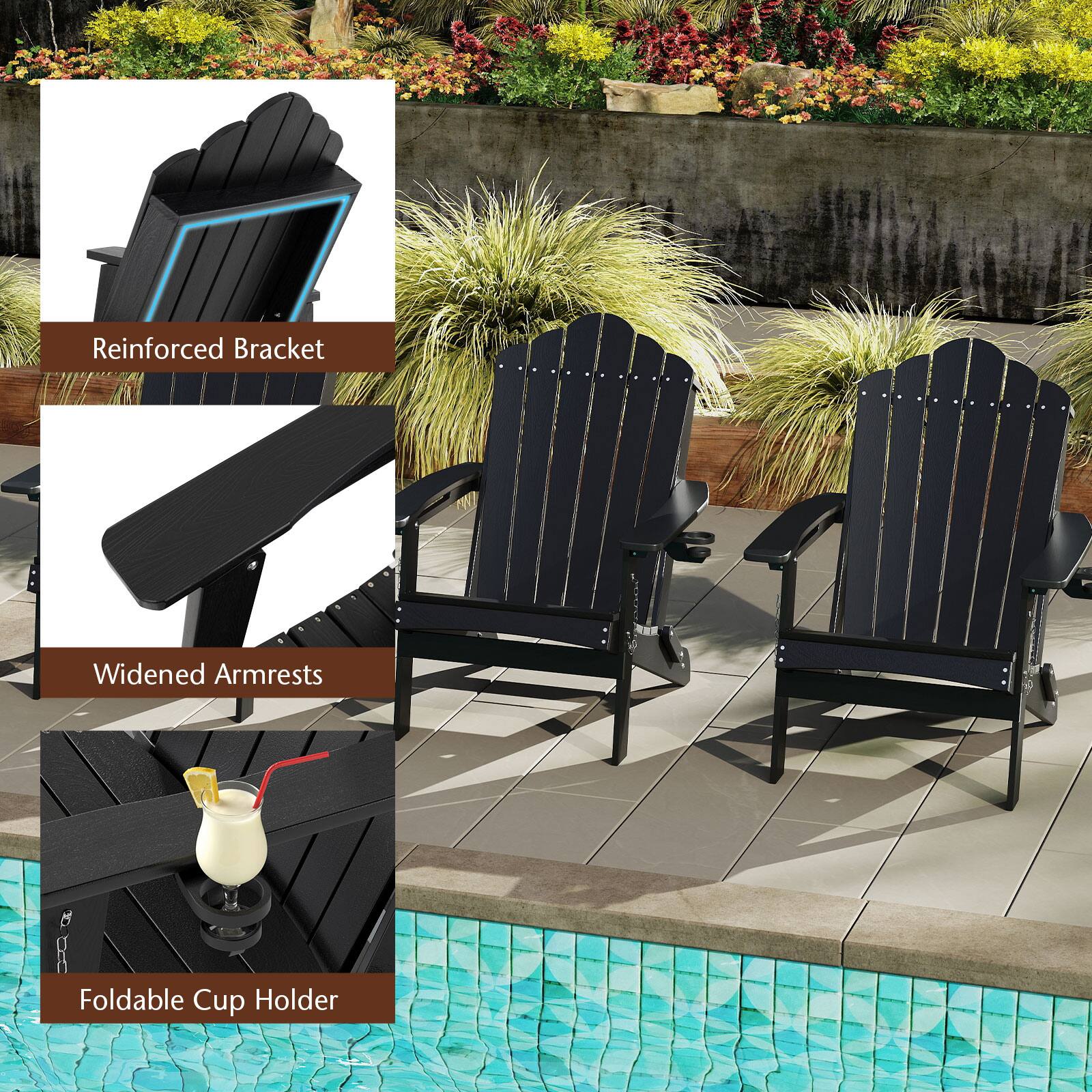 Reinforced Bracket  
Widened Armrests  
Foldable Cup Holder