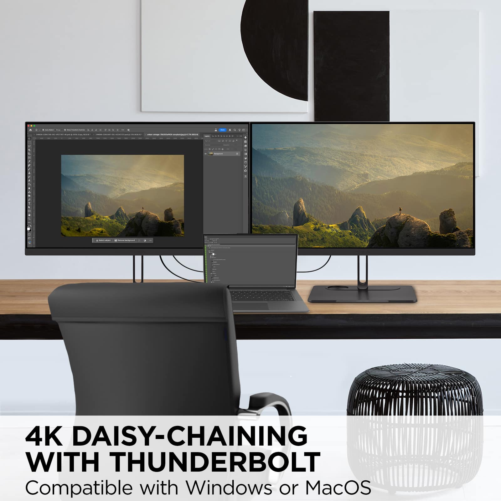 4K Daisy-Chaining with Thunderbolt: Compatible with Windows or MacOS