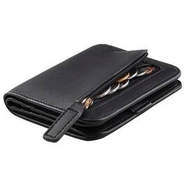 Jadie Link - Wallet Women Rfid Blocking Small Compact Bifold Luxury Leather Pocket Ladies Mini Purse Window Compact Lightweight - Black