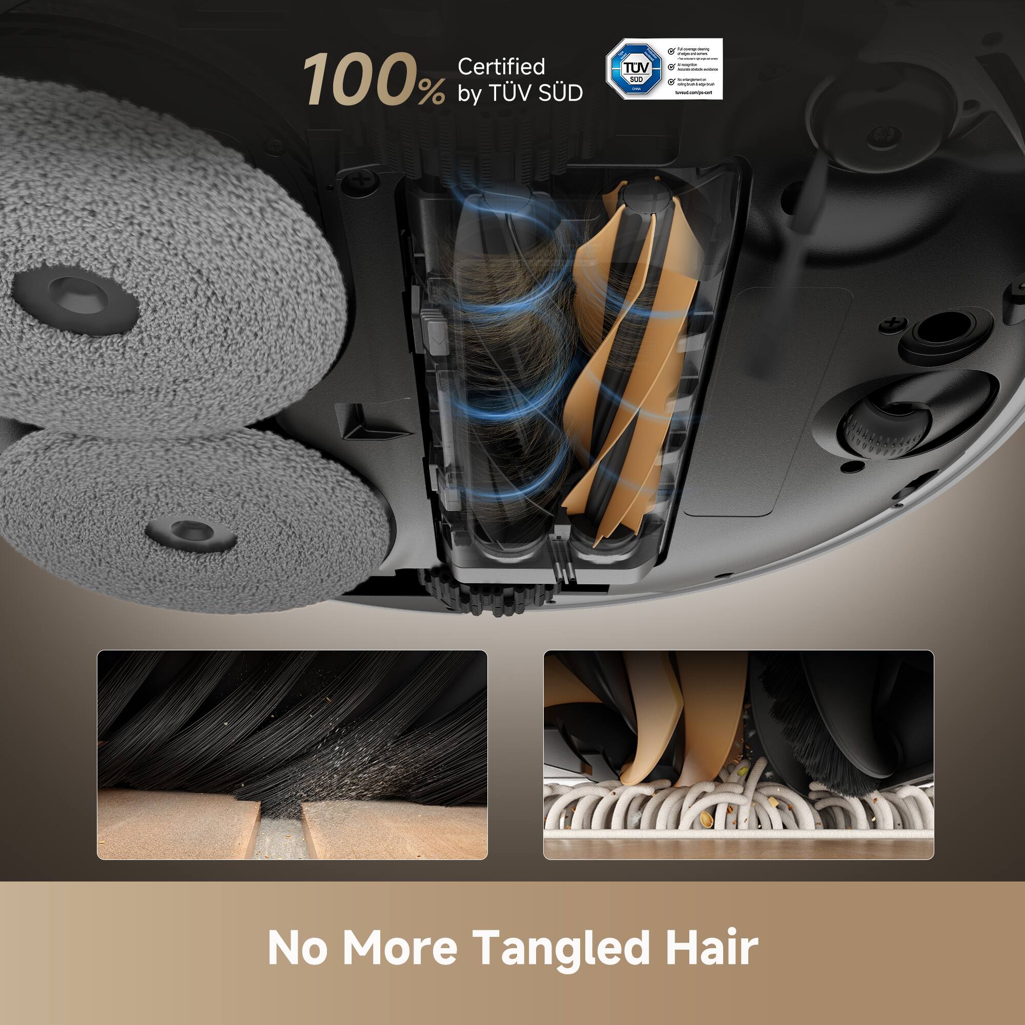 Certified 100% by TÜV SÜD

No More Tangled Hair