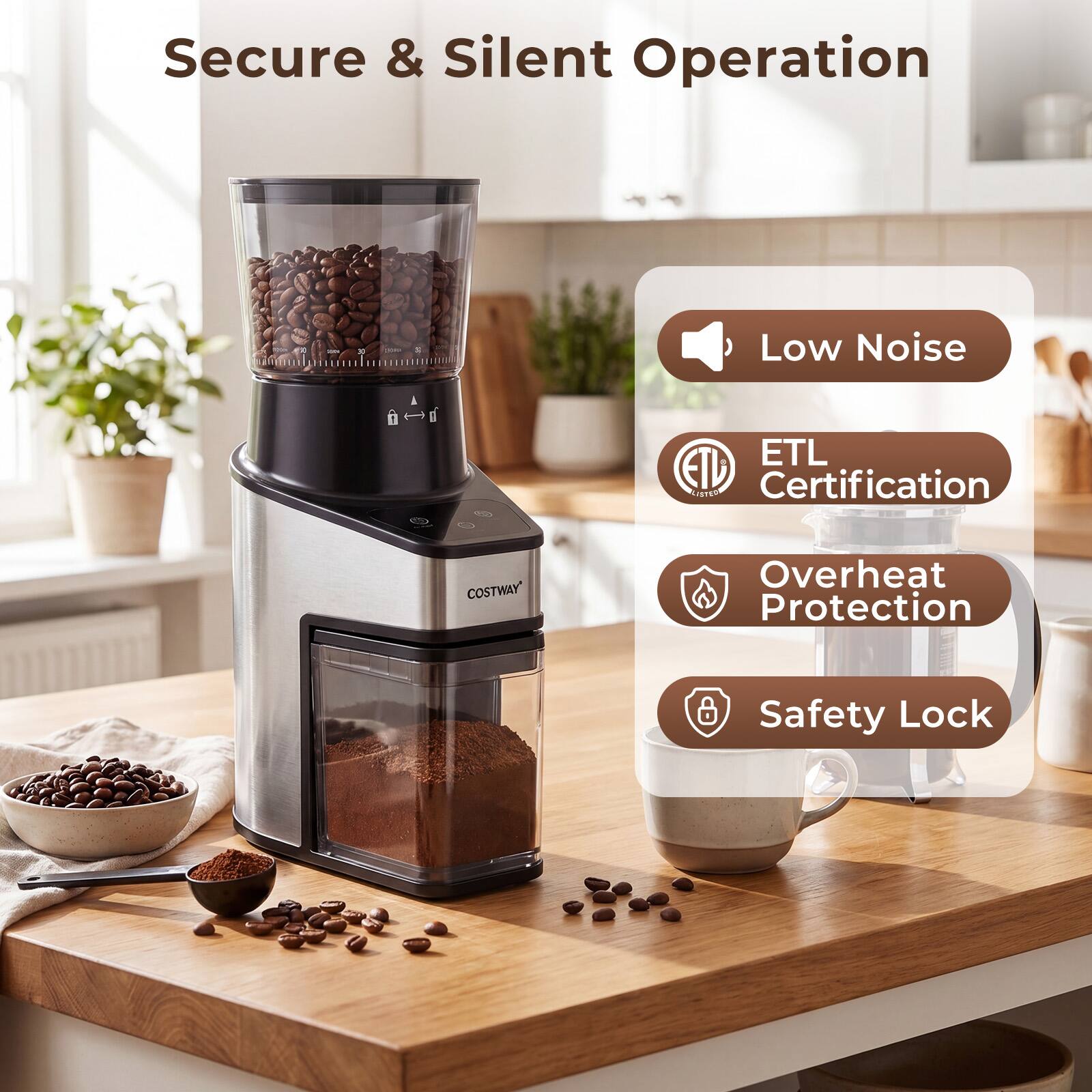 Secure & Silent Operation

- Low Noise
- ETL Certification
- Overheat Protection
- Safety Lock