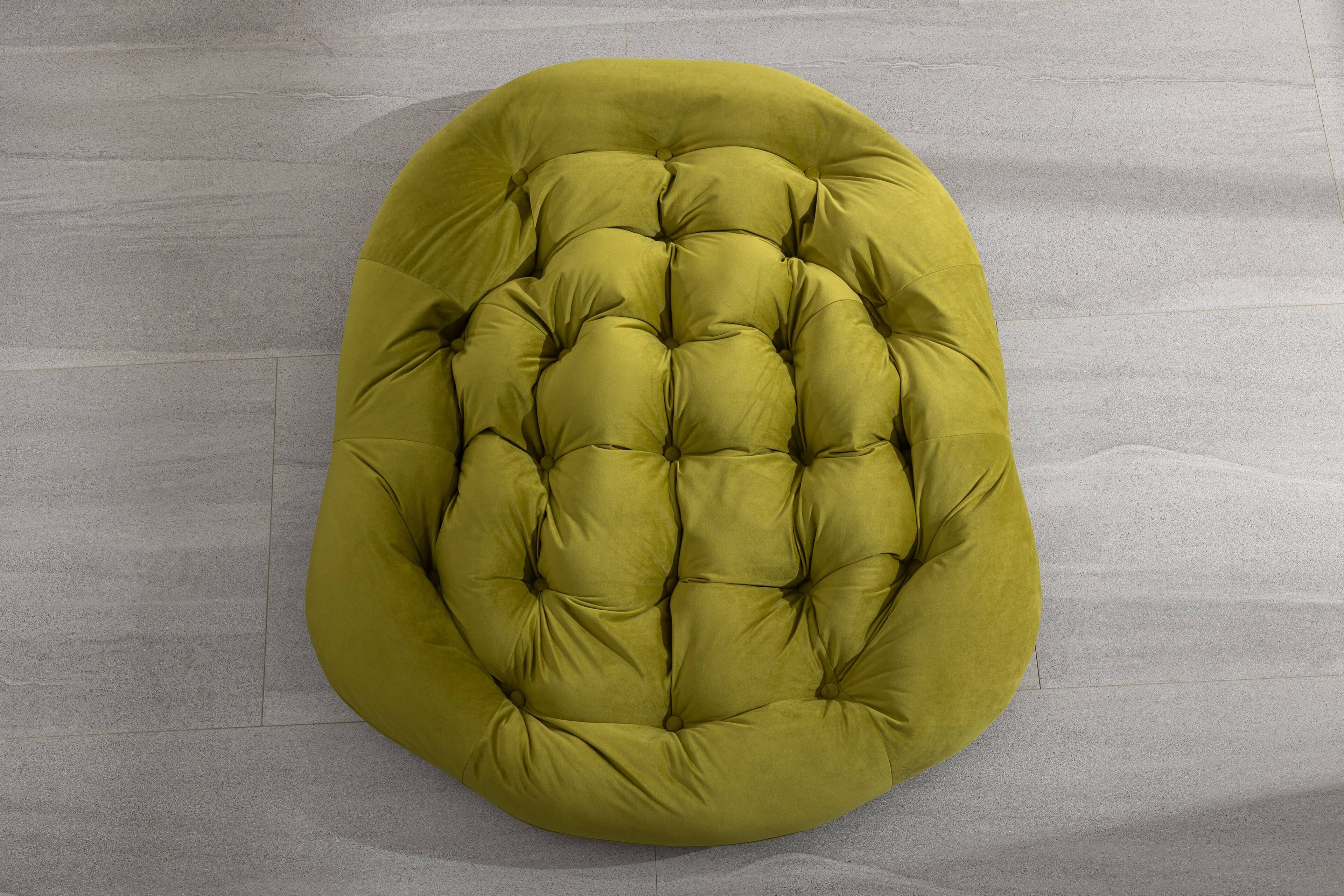 Alt View 2. Tiramisubest - Outdoor Rattan Rocking Chair,Padded Polyester Cushion Rocker Recliner Chair for Porch,Living Room,Garden,Olive Green - Olive.