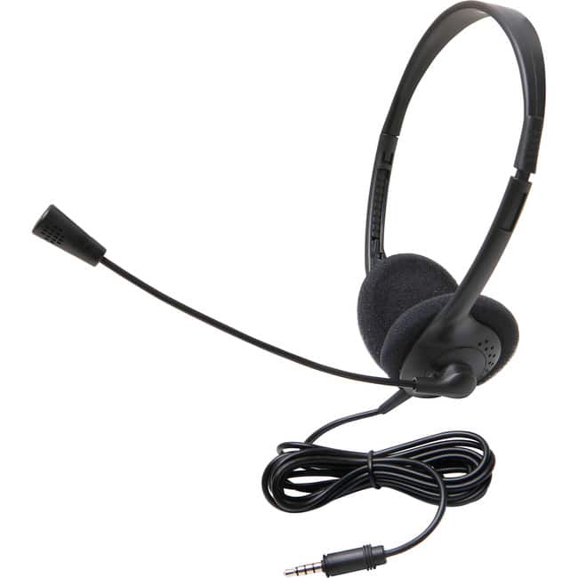 Califone - 3065Avt Lightweight Stereo Headset W/Mic 3.5Mm - Stereo - Mini-phone (3.5mm) - Wired - 32 Ohm - 20 Hz to 20 kHz - Red