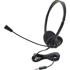 Front. Califone - Califone 3065Avt Lightweight Stereo Headset W/Mic 3.5Mm - Stereo - Mini-phone (3.5mm) - Wired - 32 Ohm - 20 Hz to 20 kHz - Red.