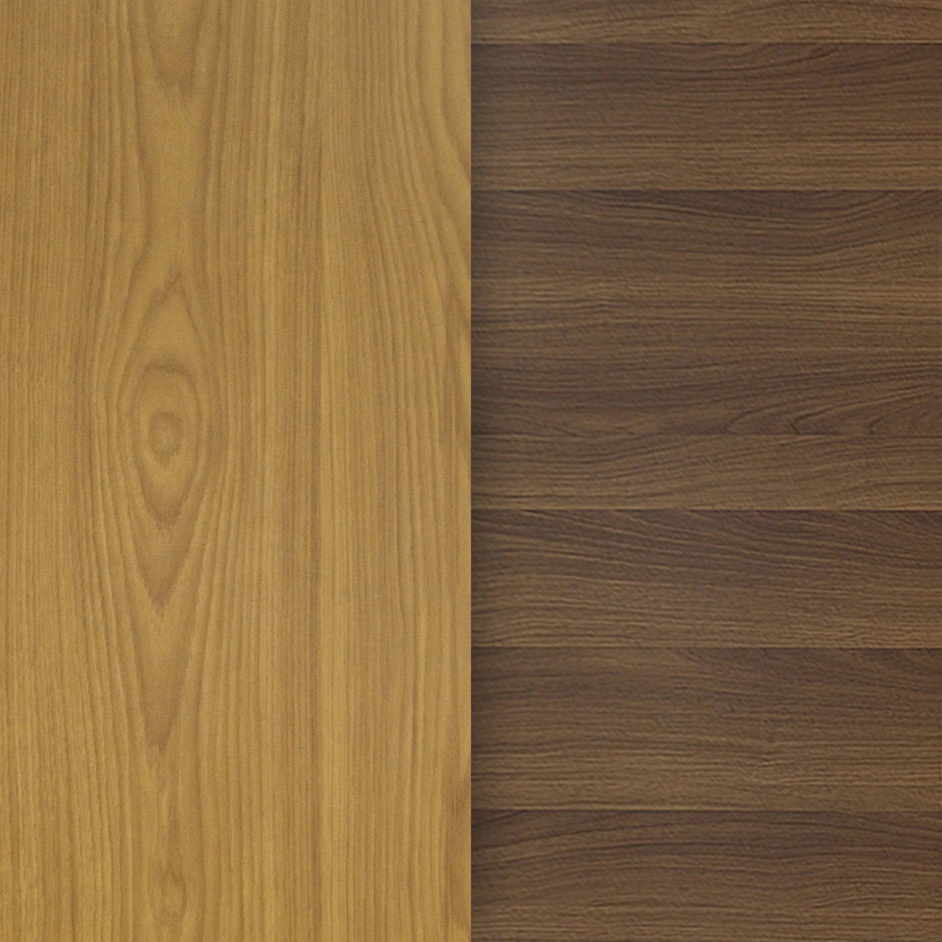Alt View 2. Emma + Oliver - 36" Round Table Top with Reversible Laminate Top - Natural/Walnut.