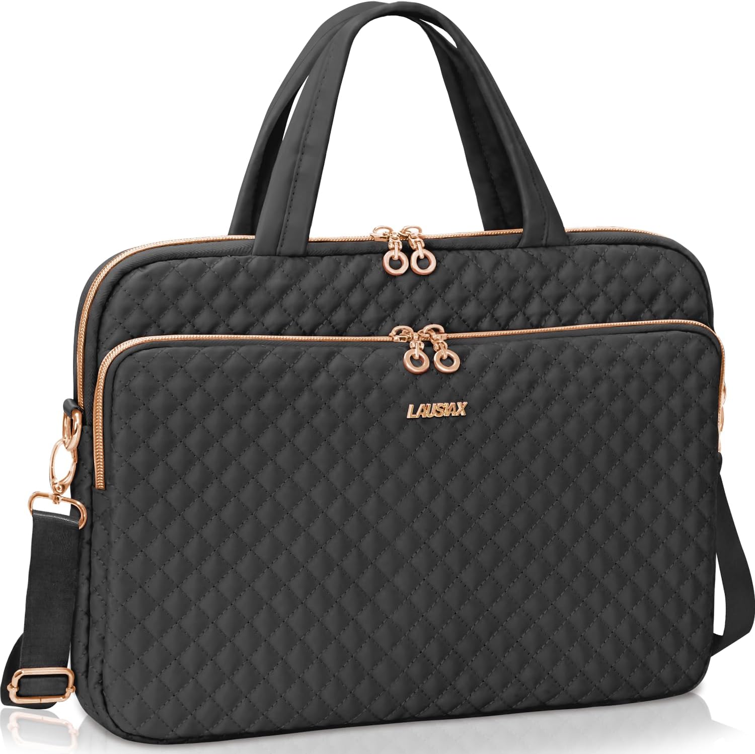 Vulpecula Spade - Laptop Bag Case 17 17.3 inch for Women Men Computer Briefcase Compatible with Dell XPS Inspiron - Black