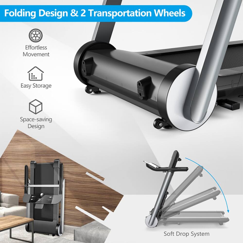 Folding Design & 2 Transportation Wheels

- Effortless Movement
- Easy Storage
- Space-saving Design
- Soft Drop System