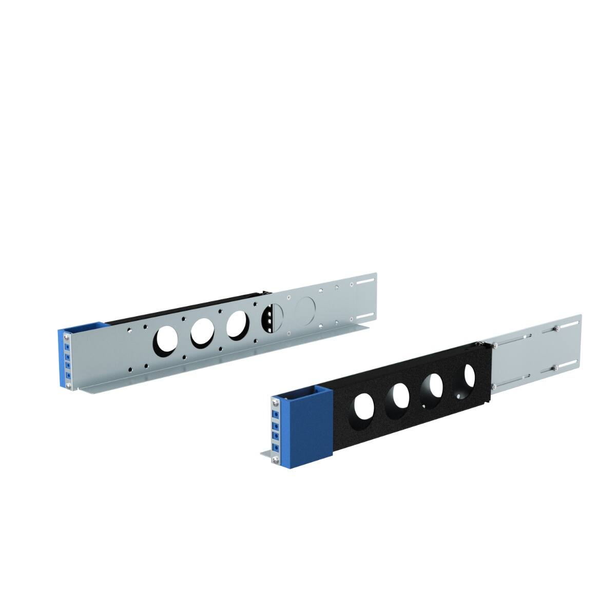 Front. RackSolutions - RackSolutions 2U 2Post Universal Rack Rail with Wirebar, 24" Depth, Compatible with Dell, HP, IBM, Cable Management - Metallic.