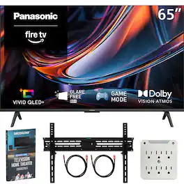 Bundle - Panasonic - 65" W80C 4K UHD 3840x2160 60Hz QLED+ Fire TV (2026) + Mount & Guide