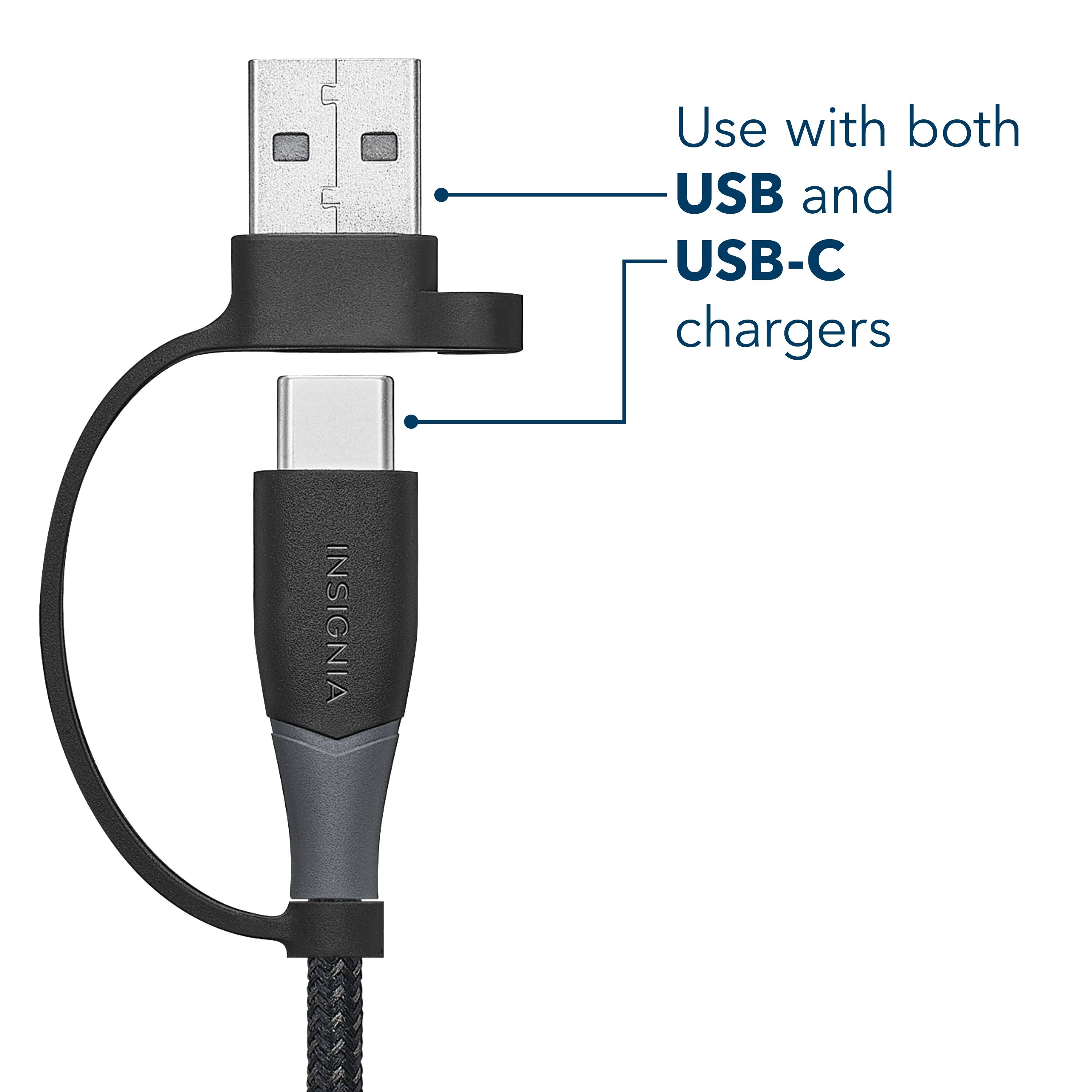 Use with both USB and USB-C chargers. INSIGNIA.