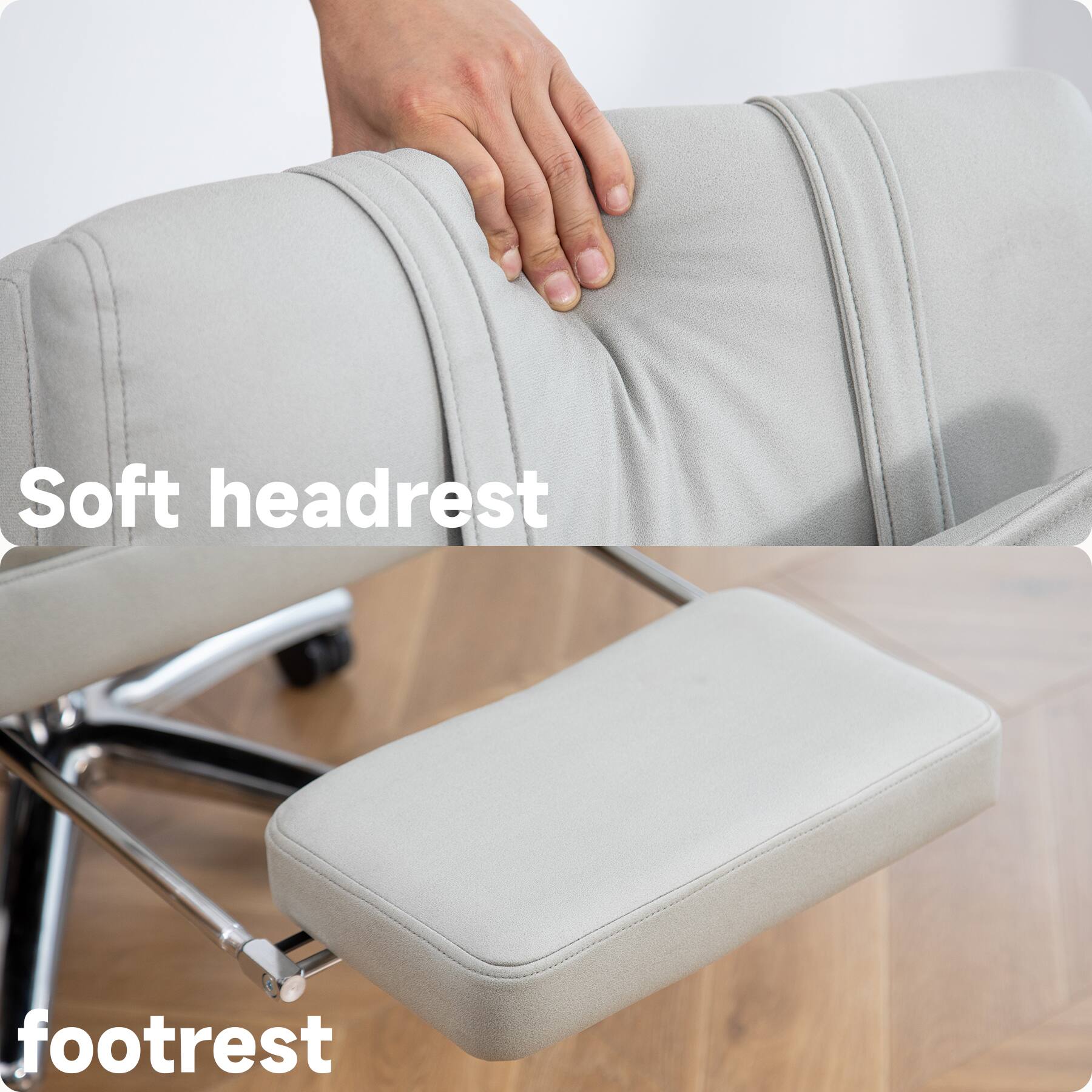 Soft headrest  
footrest