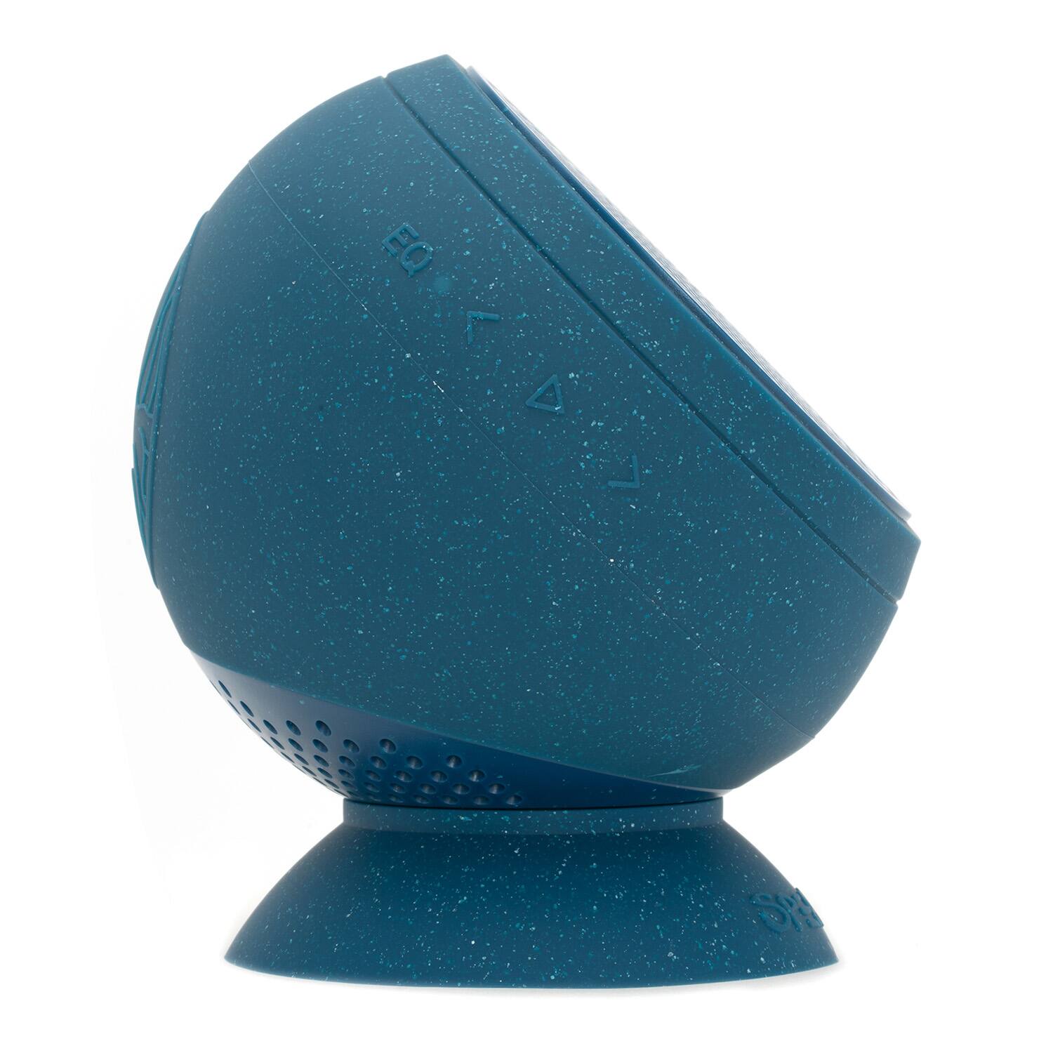 Angle. Speaqua - Barnacle Vibe 3.0 Portable Waterproof Bluetooth Speaker with Built in Storage (2,000 songs) - Pelagic Blue.
