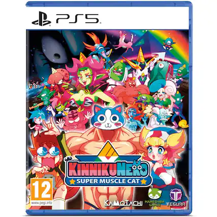 PS5 KINNIKUNERO 1M SUPER MUSCLE CAT 12 J www.pegi.info KAMOTACHI MAMESHIBA GAMES TESURA - E10+ (Everyone 10+)